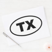 TX Texas Ovale Sticker (Envelop)
