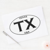 TX - Texas USA Ovale Sticker (Envelop)