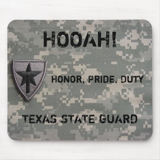 TXSG HOOAH!, Eer, Pride, Duty, Mousepad Muismat (Voorkant)