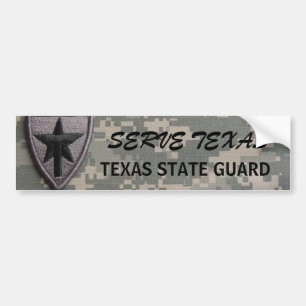 txsg-patch left, SERVE TEXAS, TEXAS STATE GUARD Bumpersticker