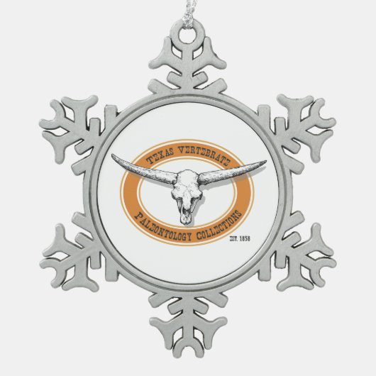 TXVP-ornament Tin Sneeuwvlok Ornament (Voorkant)