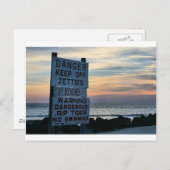 Tybee Beach Savannah, GA Briefkaart (Voorkant / Achterkant)