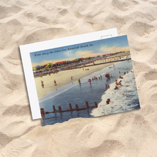 Tybee Island Beach Savannah GA Historisch Briefkaart