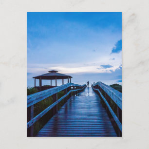 Tybee Island Beach Savannah Georgia Ocean Evening Briefkaart