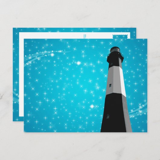 tybee Island - briefkaart voor lichte stations (Voorkant / Achterkant)