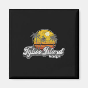 Tybee Island Ga Retro 70's Surfer Gift Magneet