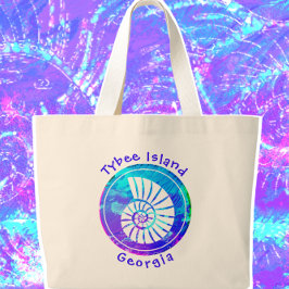 Tybee Island Georgia Colorful Ocean Seashell Grote Tote Bag