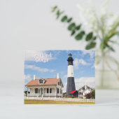 Tybee Island Georgia Lighthouse Briefkaart (Staand voorkant)