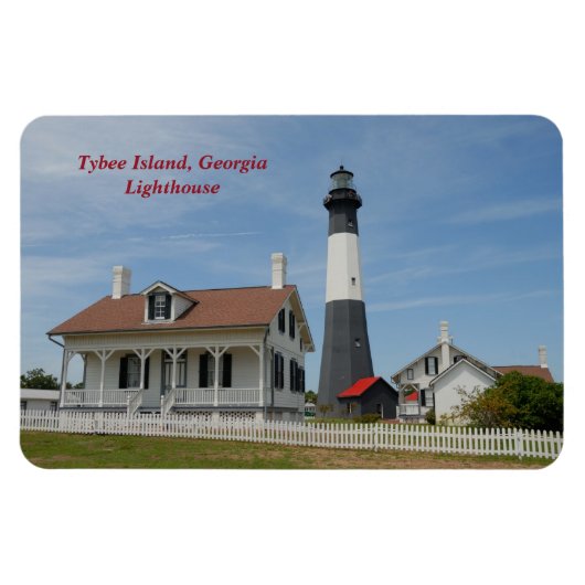 Tybee Island, Georgia Lighthouse Magneet (Horizontaal)