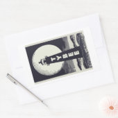 Tybee Island Georgia Lighthouse Moon Rechthoekige Sticker (Envelop)