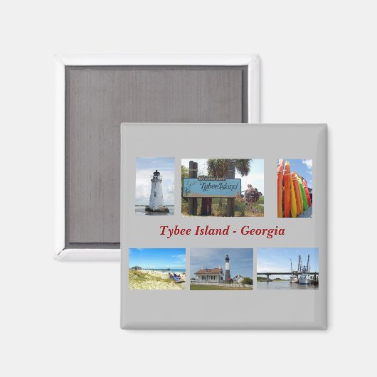 Tybee Island, Georgia Magneet (Voorkant / Achterkant)