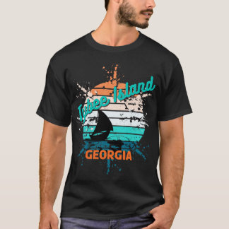 Tybee Island Georgia Retro Sunset TShirt