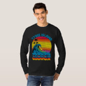Tybee Island Georgia Retro Throwback Surf & Beach  T-shirt (Voorkant volledig)