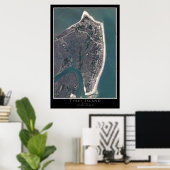 Tybee Island Georgia Satellite Poster Map (Thuiskantoor)
