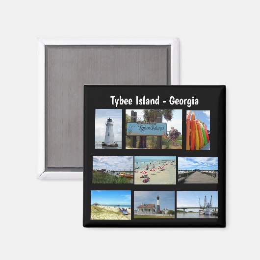 Tybee Island, Géorgie Magnet (Recto/Verso)