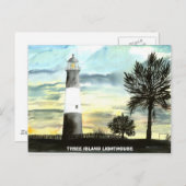 TYBEE ISLAND LIGHTHOUSE BRIEFKAART (Voorkant / Achterkant)
