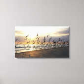 Tybee Island - Morning Flock Canvas Afdruk (Voorkant)
