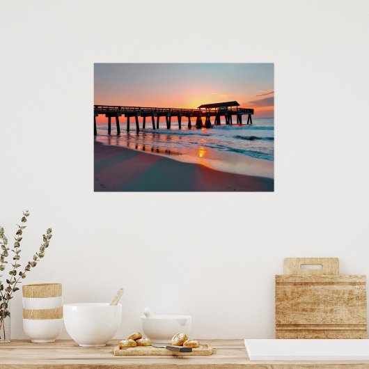 Tybee Island Sunrise Poster (Keuken)