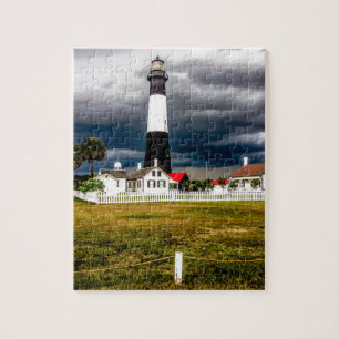 Tybee Island Vuurtoren Savannah Georgia Ocean Eve Legpuzzel