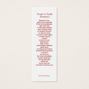 Tyche (Fortune) Prayer Kaart