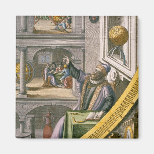 Tycho Brahe (1546-1601) van 40 jaar, onder zijn as Magneet