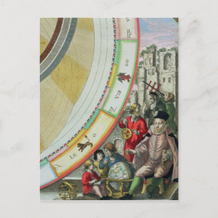 Tycho Brahe , detail van een kaart waarop zijn