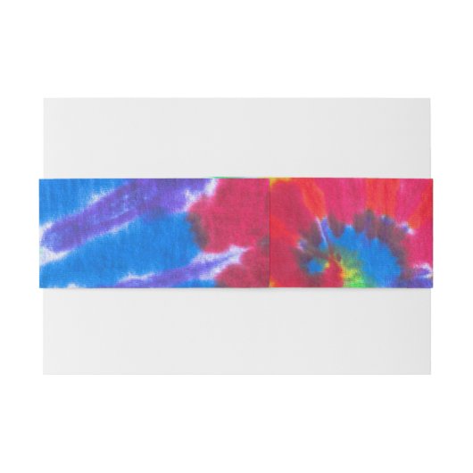 TYE DYE Bar Bat Mitzvah Envelope Wrap Band Uitnodigingen Wikkel (Achterkant Voorbeeld)