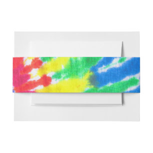 TYE DYE Bar Bat Mitzvah Envelope Wrap Band Uitnodigingen Wikkel