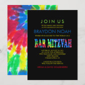 TYE DYE Bar Mitzvah Invitation (Devant / Derrière)