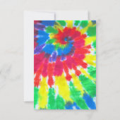 TYE DYE Bar Mitzvah Invitation Carte de réception (Dos)