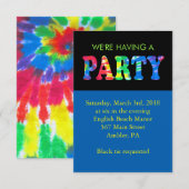 TYE DYE Bar Mitzvah Invitation Carte de réception (Devant / Derrière)