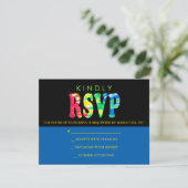 TYE DYE Bar Mitzvah Invitation Reply Kaart (Staand voorkant)