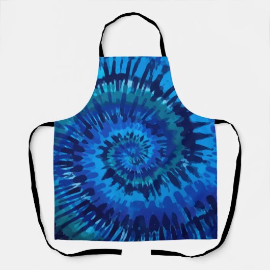 Tye-dye-blue all-over print Schort (Voorkant)