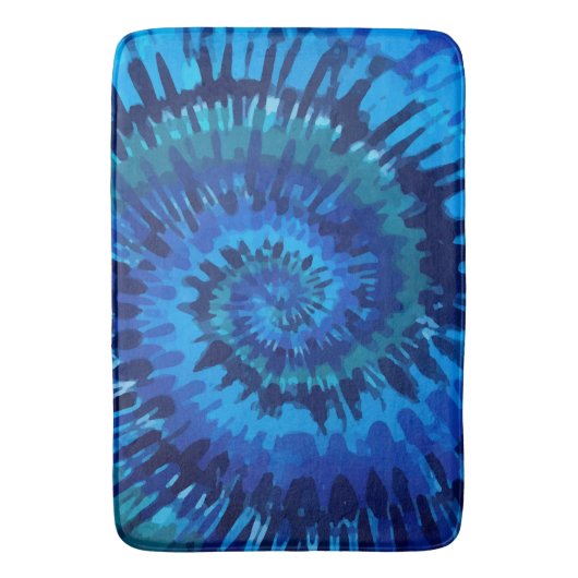 Tye-dye-blue badmat (Voorkant Verticaal)