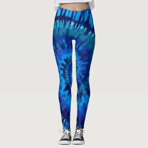 Tye-dye-blue Leggings