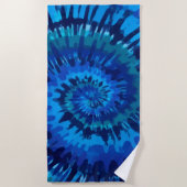 Tye-dye-blue strandlaken (Voorkant)