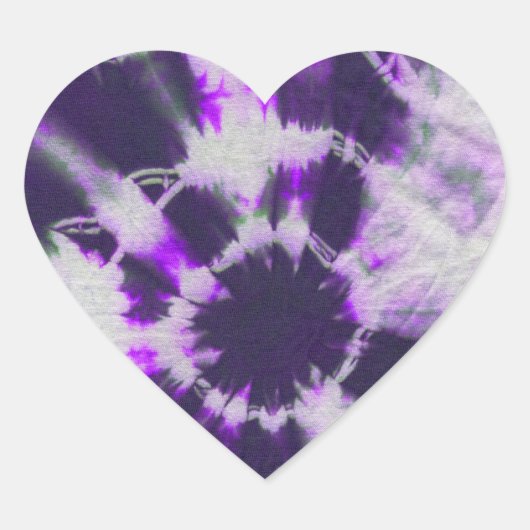 Tye Dye Composition #1 door Michael Moffa Hart Sticker (Voorkant)