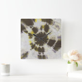 Tye Dye Composition #2 van Michael Moffa Vierkante Klok (Huis)