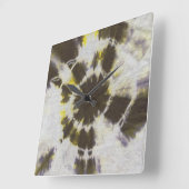 Tye Dye Composition #2 van Michael Moffa Vierkante Klok (Hoek)