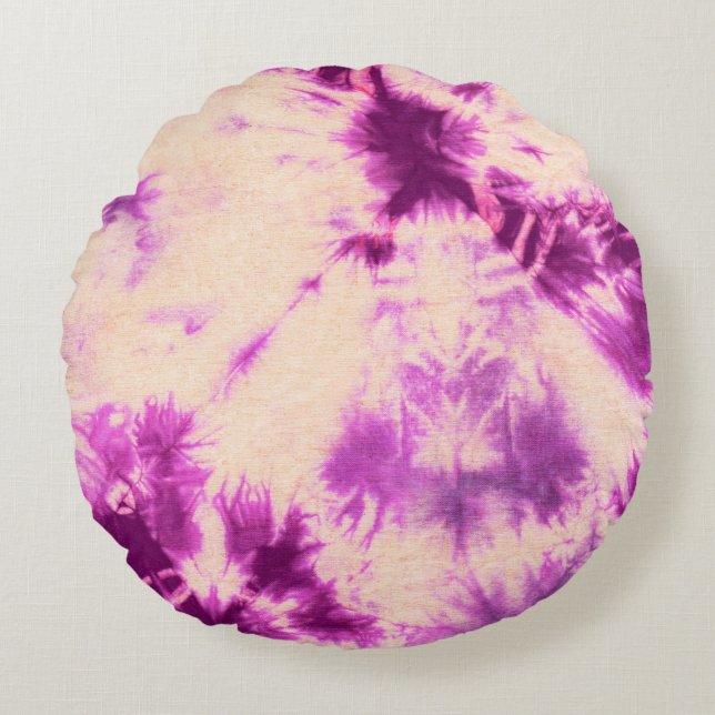 Tye Dye Composition #7 door Michael Moffa Rond Kussen (Voorkant)