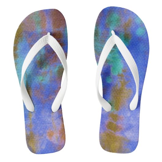 Tye Dye Composition #9 van Michael Moffa Teenslippers (Voetbed)