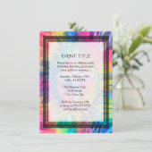 Tye Dye Cross met hart in het midden Kaart (Staand voorkant)