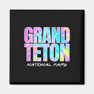 Tye Dye Grand Teton National Park Wyoming Kinderen Magneet