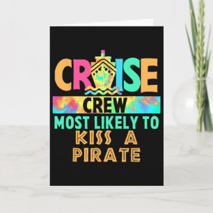 Tye-Dye Vakantie Cruise Bemanning Het Meest Waarsc Kaart