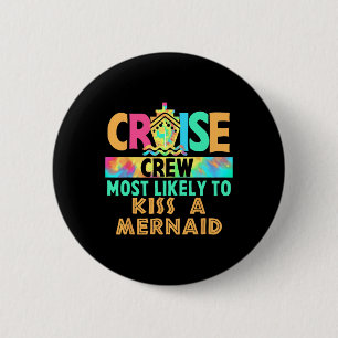 Tye-Dye Vakantie Cruise Bemanning Het Meest Waarsc Ronde Button 5,7 Cm