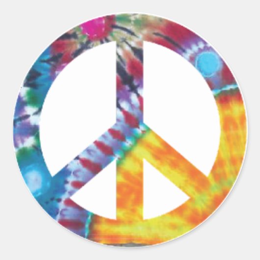 TYE DYE VREDE STICKERS (Voorkant)