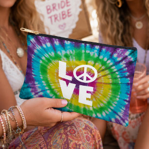 Tye-Dye Vredesteken LOVE Toilettas Cadeau Favor Etui