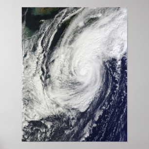 Tyfoon Chaba over de Ryukyu-eilanden, Japan Poster