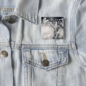 Tyfoon Fengshen over de Filipijnen Vierkante Button 5,1 Cm (In situ)