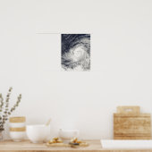 Tyfoon Lupit over de westerne Stille Oceaan Poster (Keuken)